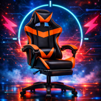 Cadeira Gamer Ergonômica com Reclinação e Ajuste de Altura - Vermelha