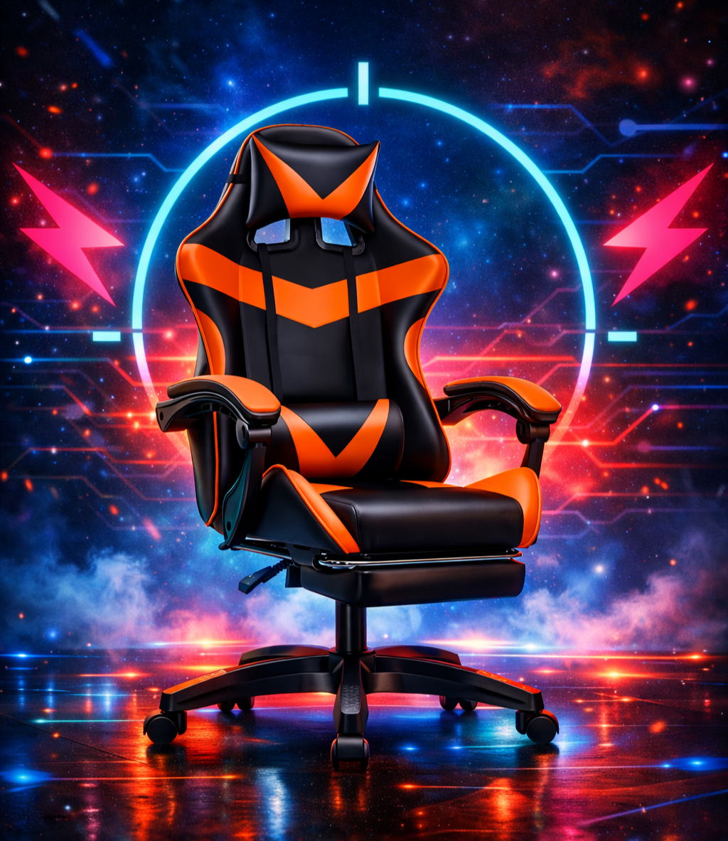 Cadeira Gamer Ergonômica com Reclin...