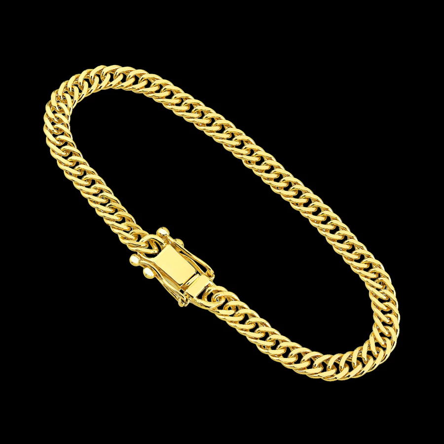 Pulseira Grumet Dupla 5mm Ouro 18k