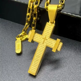 Colar Cruz Jesus Moeda Antiga Banhado Ouro