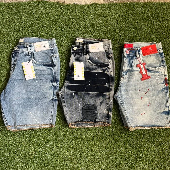 Kit 3 Bermudas Jeans Jogador Curta