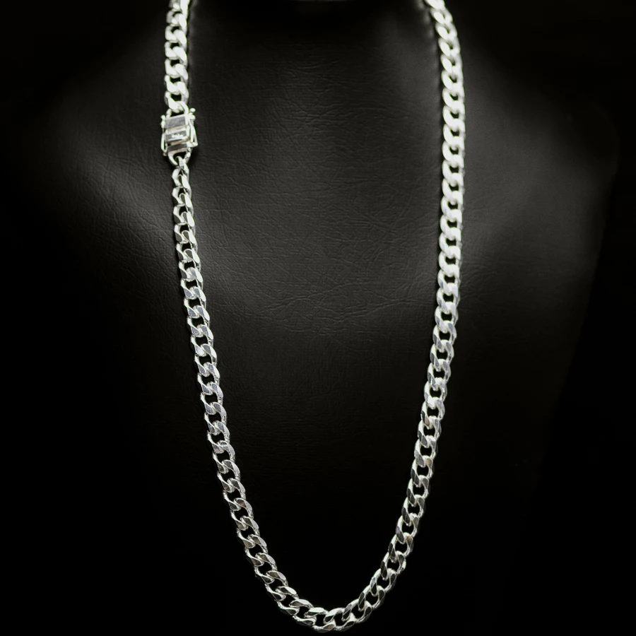 Corrente Grume Prata 925 8mm 70cm