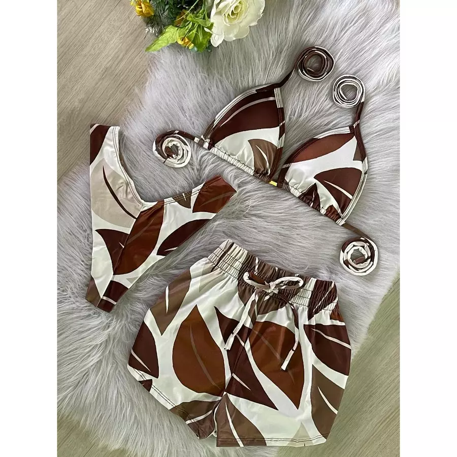 Conjunto Biquíni Cortininha + Short...