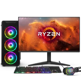 PC Gamer Completo AMD Ryzen 7 5700G com Monitor 21.5" 75Hz, 16GB DDR4, SSD 512GB, Radeon Vega 8, Fonte 500W - 3green Force 3F-016