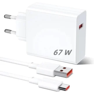 Kit 2Pcs Carregador Turbo 67W + Cabo USB-C