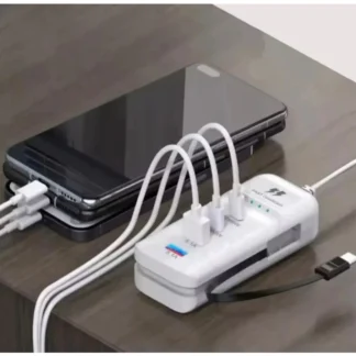 Carregador de Mesa Turbo 66W 2 USB + 2 Tipo-C