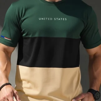 Camiseta Masculina Manfinity United States Streetwear AlgodÃ£o