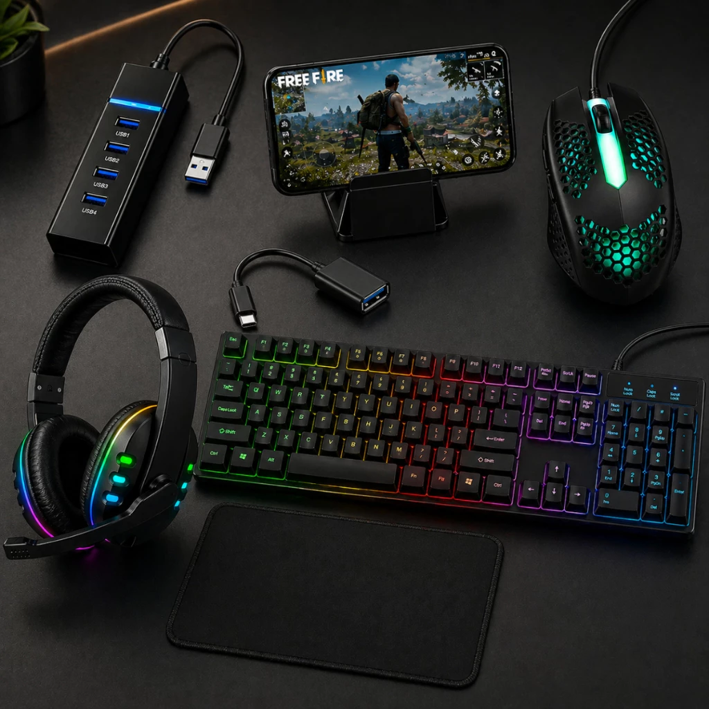 Kit Mobilador Gamer RGB Tipo C com ...